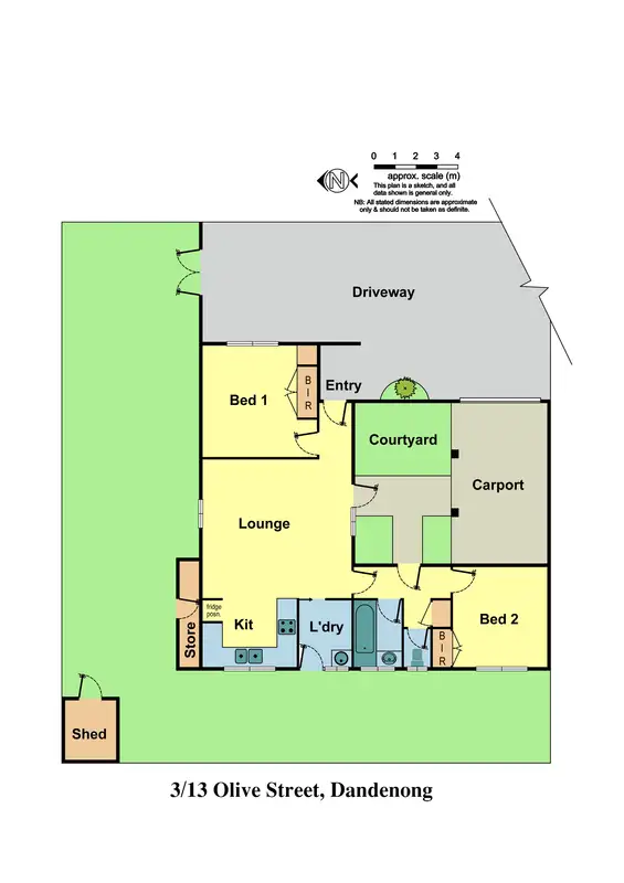 Floorplan of Homely unit listing, 3/13 Olive Street, Dandenong VIC 3175