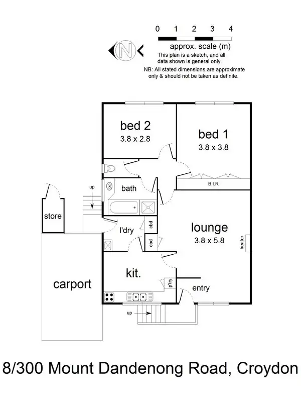 Floorplan of Homely unit listing, 8/300 Mount Dandenong Road, Croydon VIC 3136