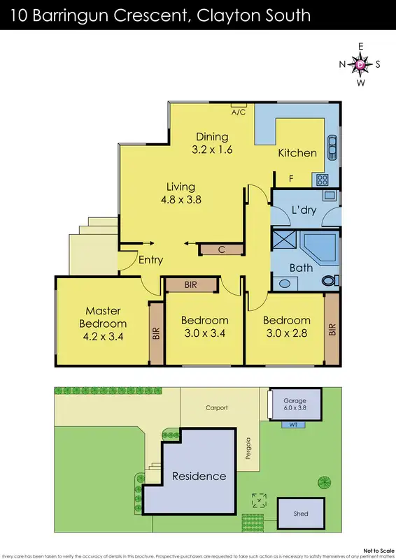 Floorplan of Homely house listing, 10 Barringun Crescent, Clayton South VIC 3169
