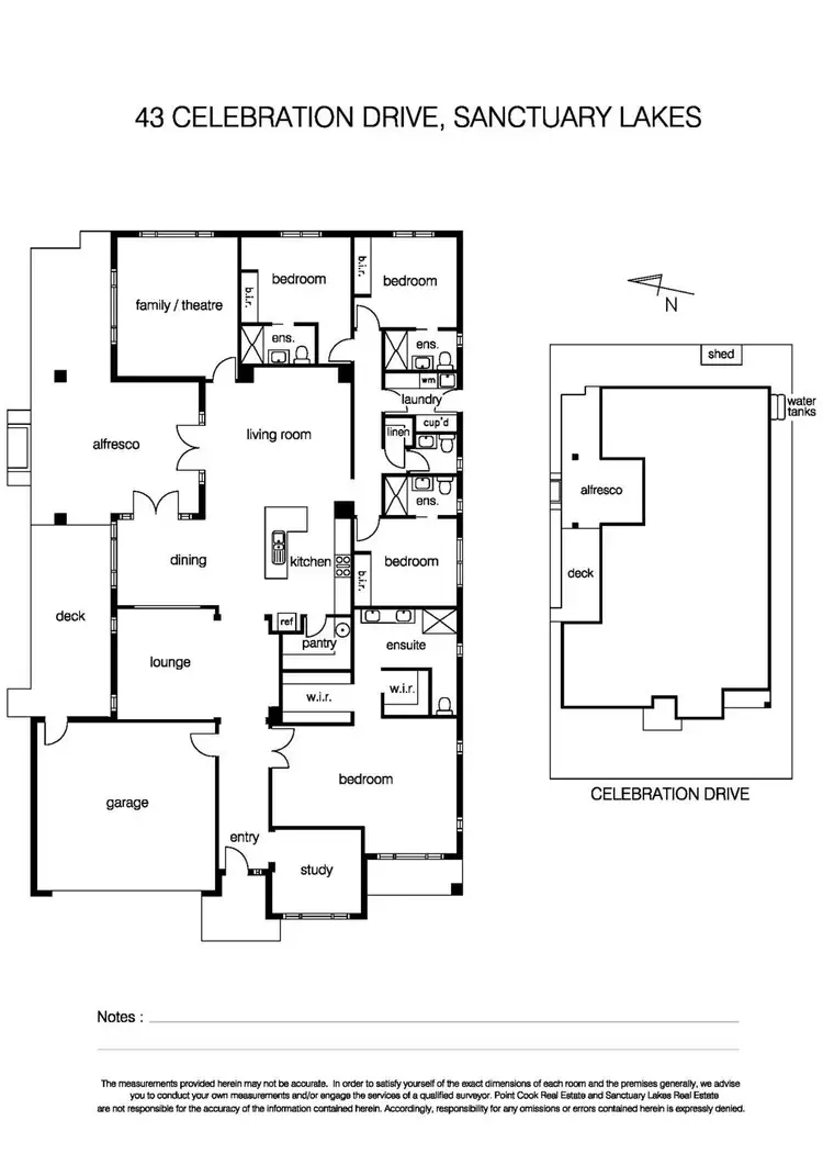 Floorplan of Homely house listing, 43 Celebration Drive, Sanctuary Lakes VIC 3030