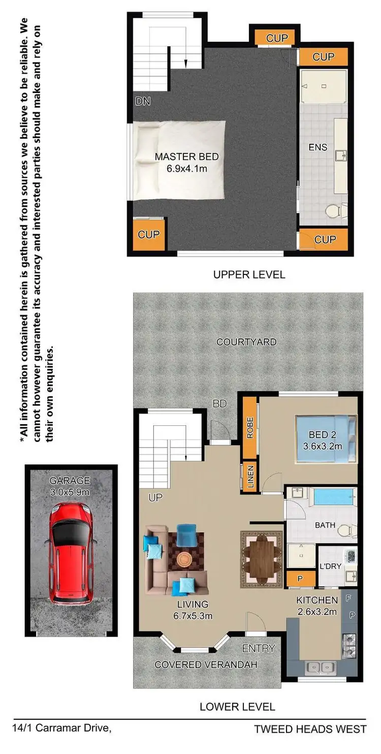 Floorplan of Homely unit listing, 14/1 Carramar Drive, Tweed Heads West NSW 2485