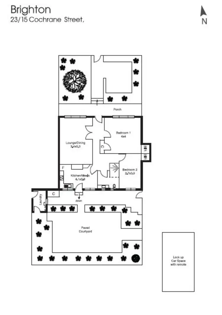 Floorplan of Homely apartment listing, 23/15-17 Cochrane Street, Brighton VIC 3186