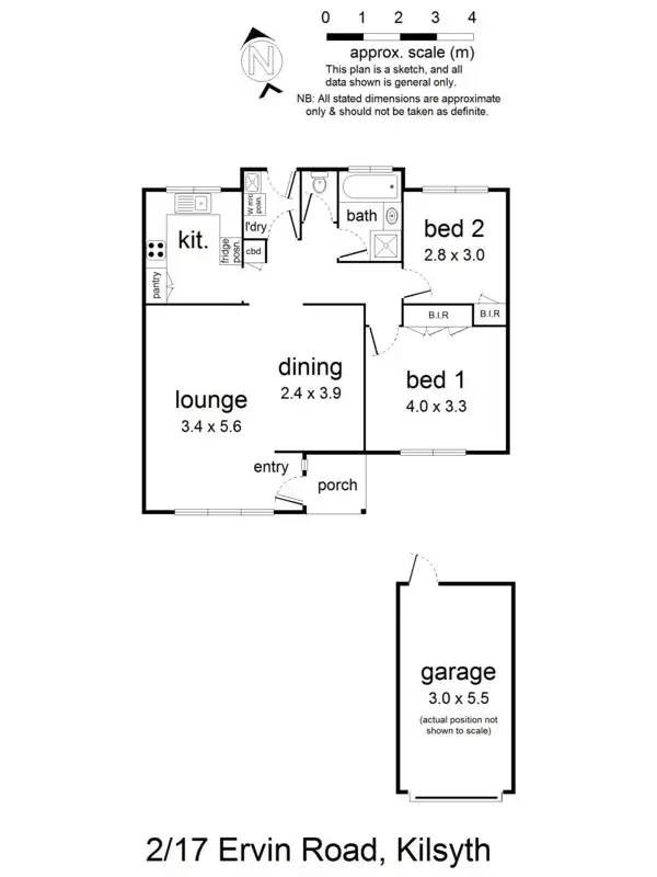Floorplan of Homely unit listing, 2/17 Ervin Road, Kilsyth VIC 3137