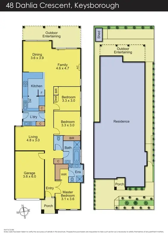 Floorplan of Homely house listing, 48 Dahlia Crescent, Keysborough VIC 3173