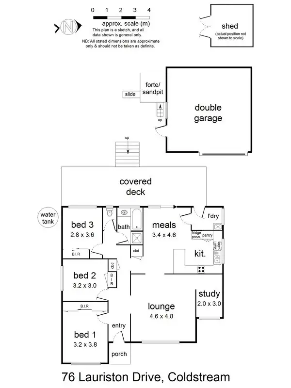 Floorplan of Homely house listing, 76 Lauriston Drive, Coldstream VIC 3770