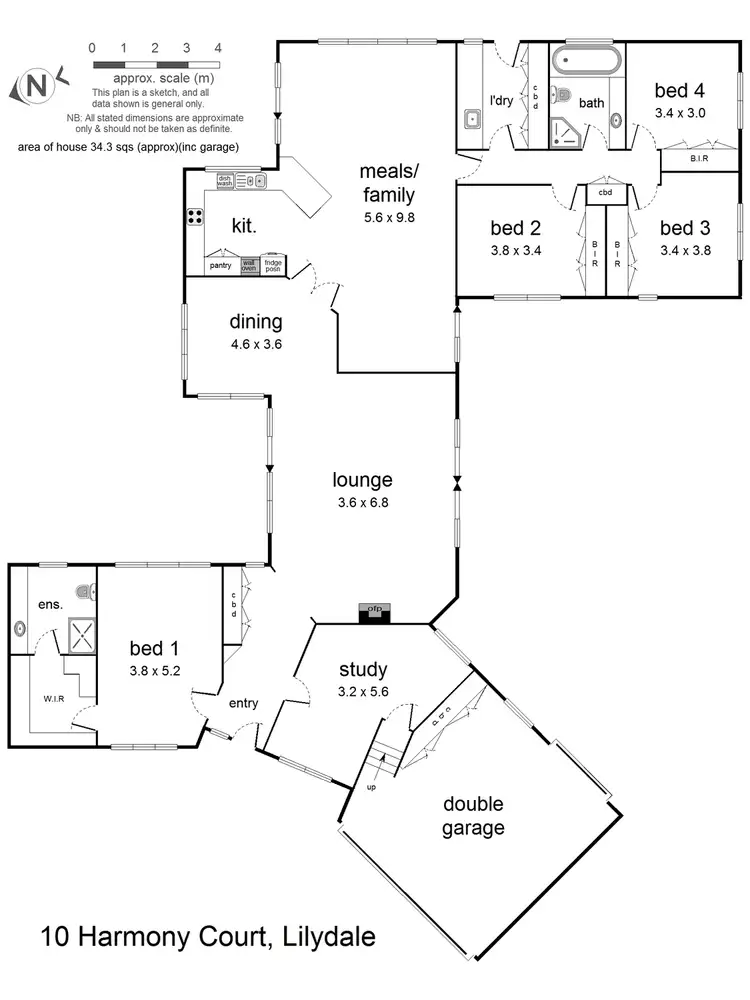 Floorplan of Homely house listing, 10 Harmony Close, Lilydale VIC 3140