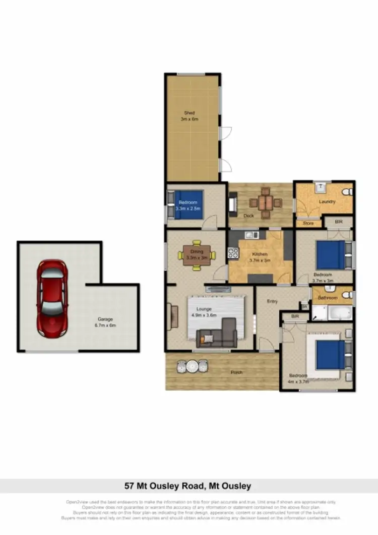 Floorplan of Homely house listing, 57 Mount Ousley Road, Mount Ousley NSW 2519
