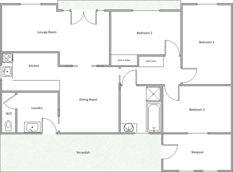 Floorplan of Homely house listing, 5 Airport Road, Yorketown SA 5576
