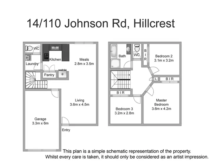 Floorplan of Homely townhouse listing, 14/110 Johnson Road, Hillcrest QLD 4118