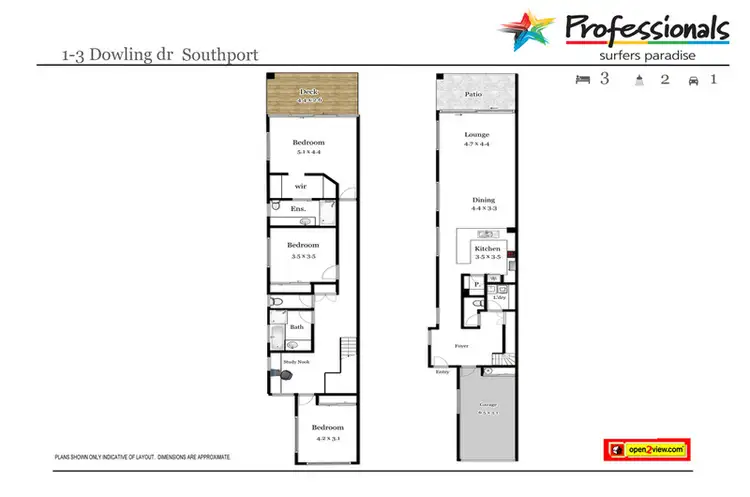 Floorplan of Homely semi-detached listing, 1/3 Dowling Drive, Southport QLD 4215