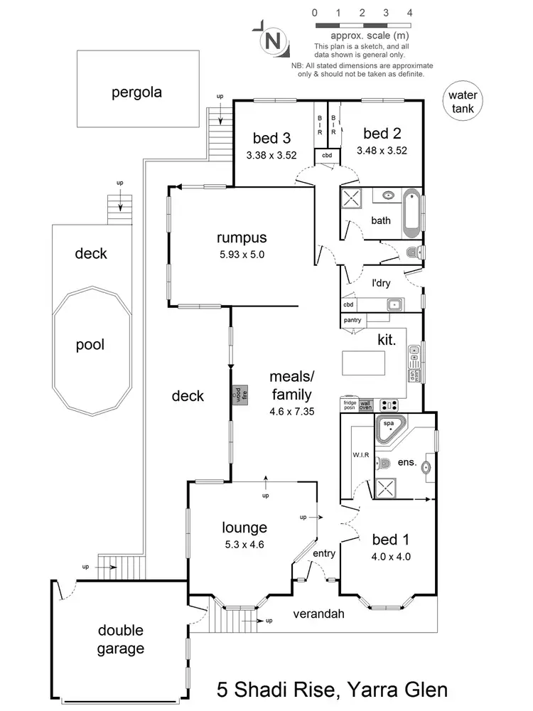 Floorplan of Homely house listing, 5 Shadi Rise, Yarra Glen VIC 3775