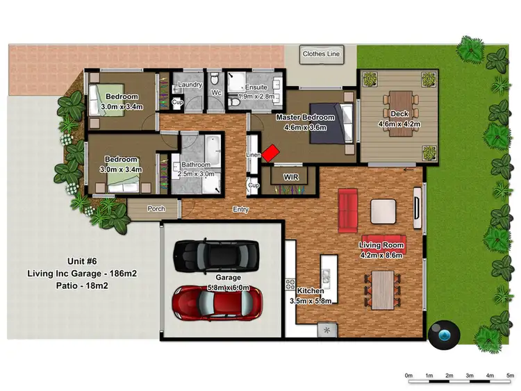 Floorplan of Homely villa listing, 6/8 Megan Crescent, Lennox Head NSW 2478