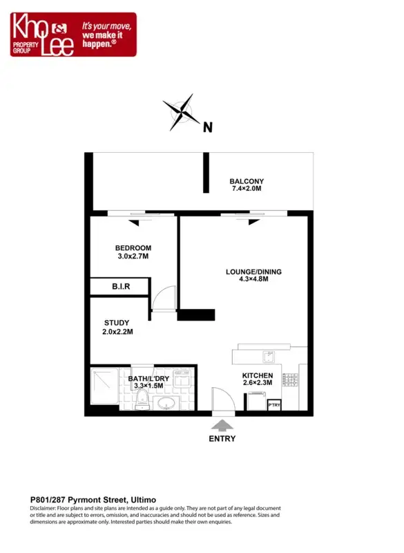 Floorplan of Homely apartment listing, P801/287 Pyrmont Street, Ultimo NSW 2007