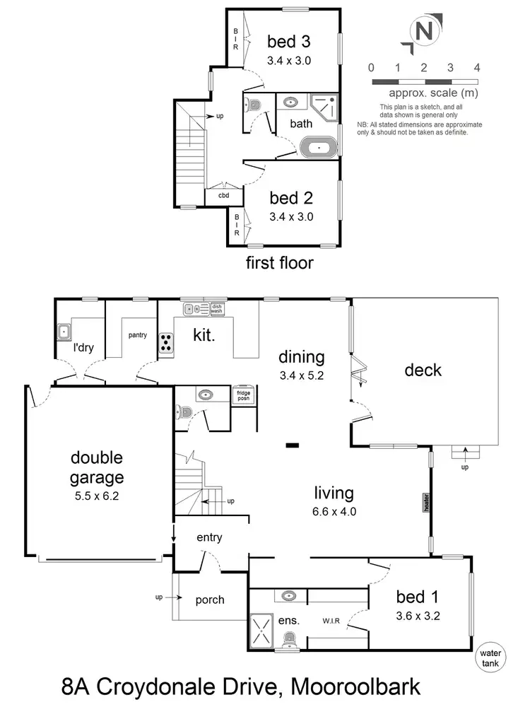 Floorplan of Homely townhouse listing, 8a Croydondale Drive, Mooroolbark VIC 3138