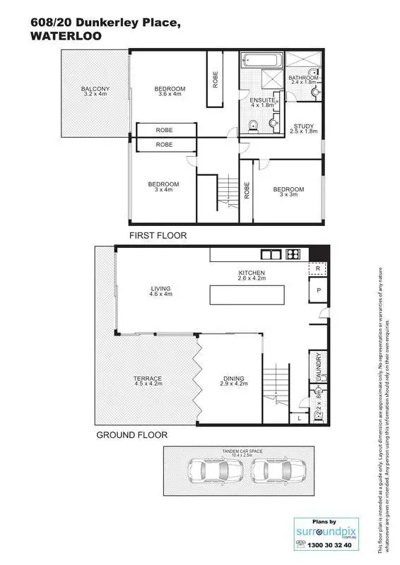 Floorplan of Homely apartment listing, 608/20 Dunkerley Street, Waterloo NSW 2017