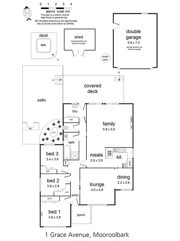 Floorplan of Homely house listing, 1 Grace Avenue, Mooroolbark VIC 3138