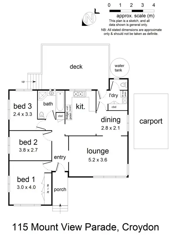 Floorplan of Homely house listing, 115 Mount View Parade, Croydon VIC 3136