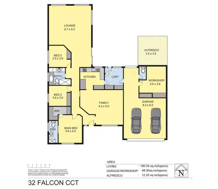 Floorplan of Homely house listing, 32 Falcon Circuit, Wodonga VIC 3690