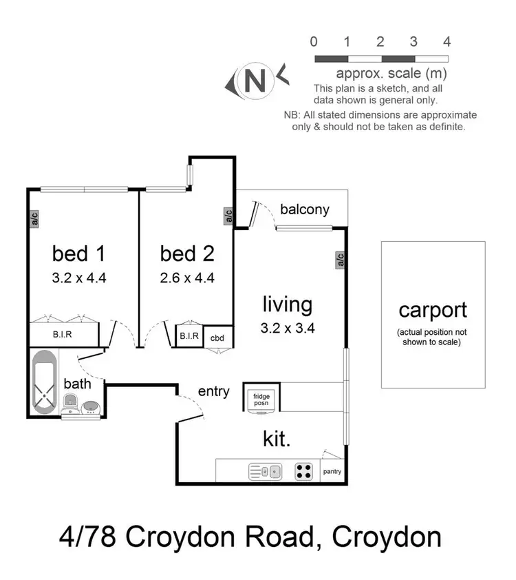 Floorplan of Homely apartment listing, 4/78 Croydon Road, Croydon VIC 3136