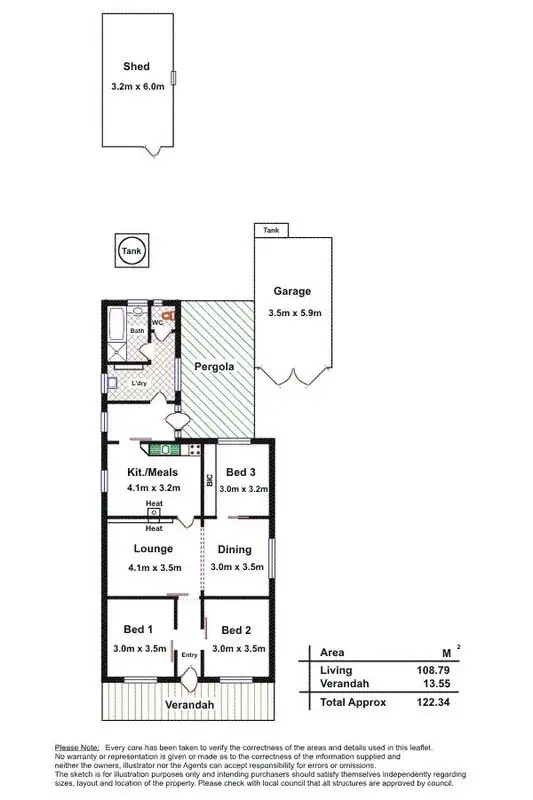 Floorplan of Homely house listing, 12 Tapp Street, Rosewater SA 5013