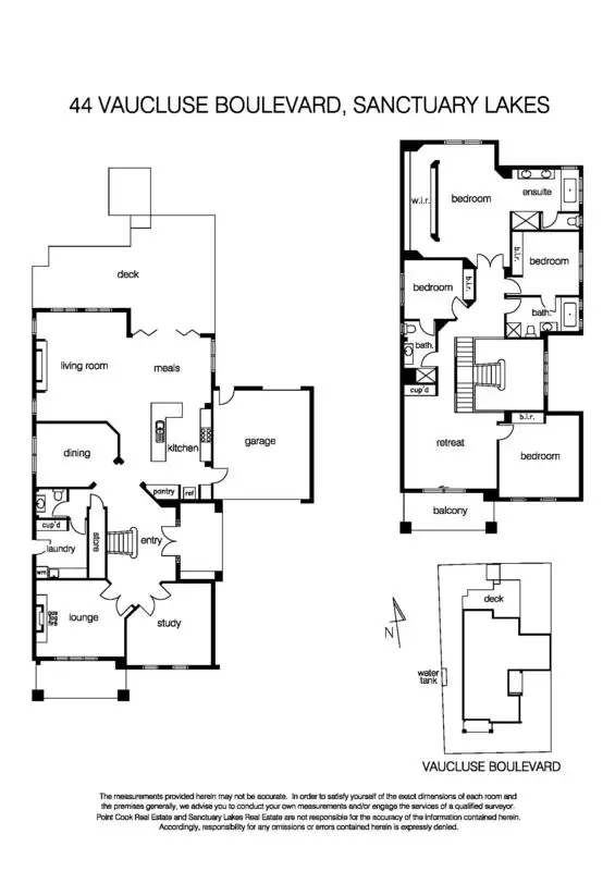Floorplan of Homely house listing, 44 Vaucluse Boulevard, Sanctuary Lakes VIC 3030