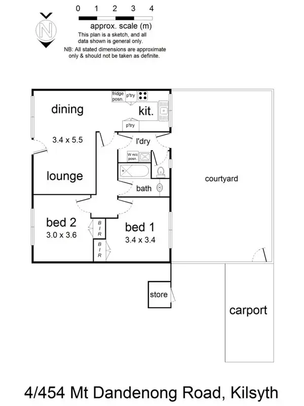 Floorplan of Homely unit listing, 4/454 Mount Dandenong Road, Kilsyth VIC 3137