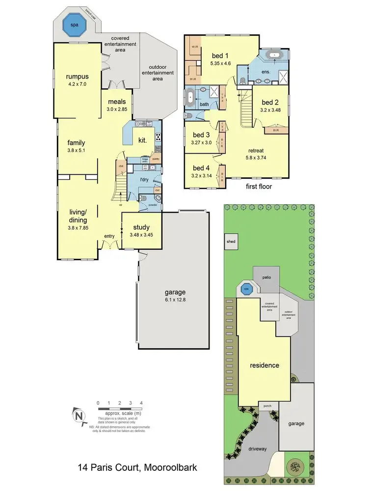Floorplan of Homely house listing, 14 Paris Court, Mooroolbark VIC 3138