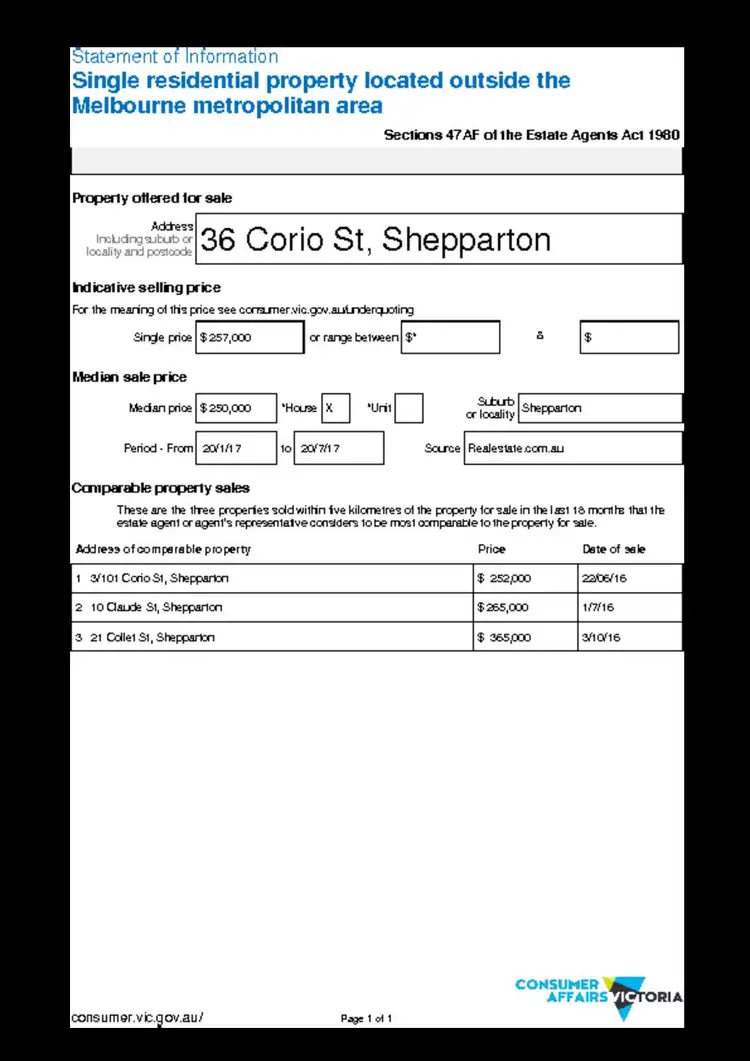 Floorplan of Homely house listing, 36 Corio Street, Shepparton VIC 3630