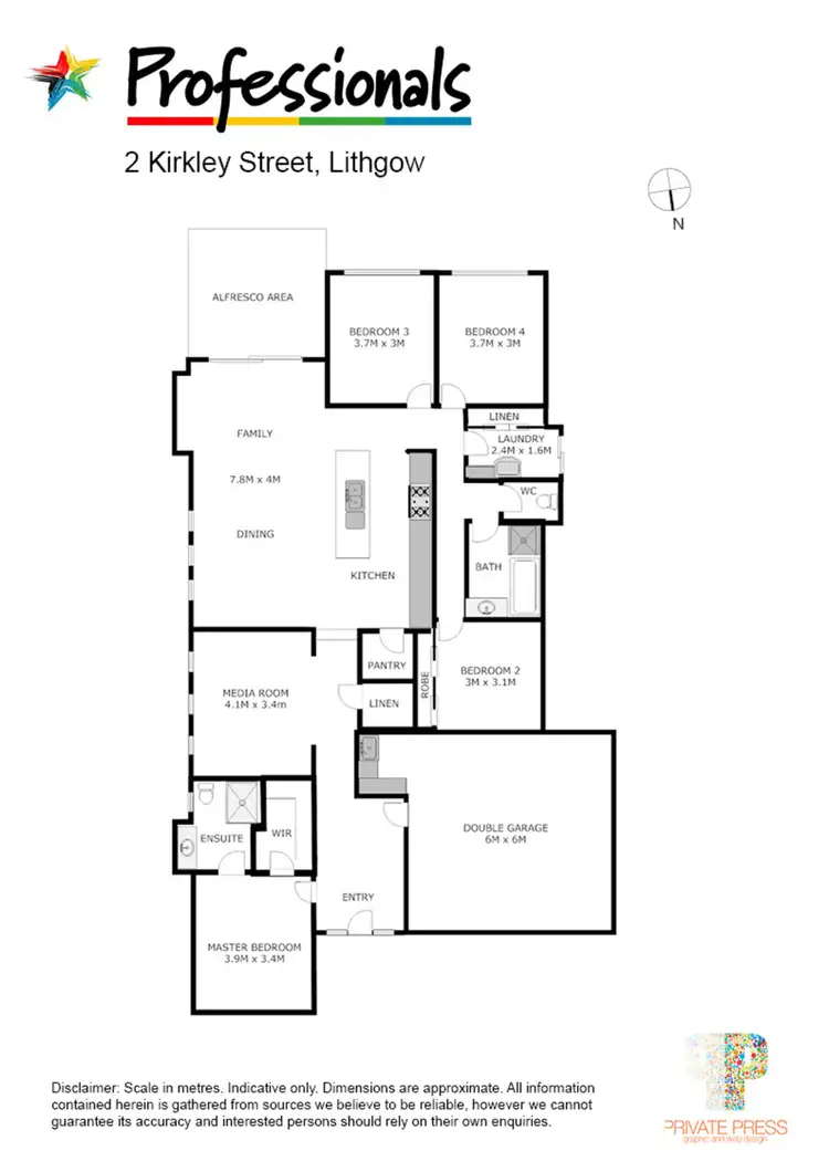 Floorplan of Homely house listing, 2 Kirkley Street, Lithgow NSW 2790