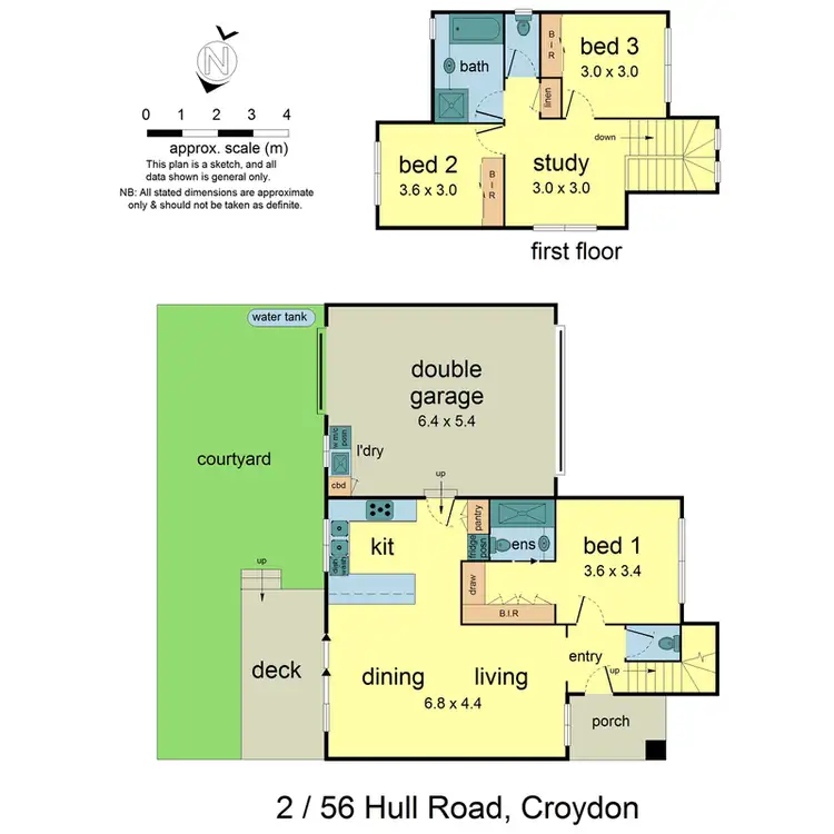 Floorplan of Homely townhouse listing, 2/56 Hull Road, Croydon VIC 3136