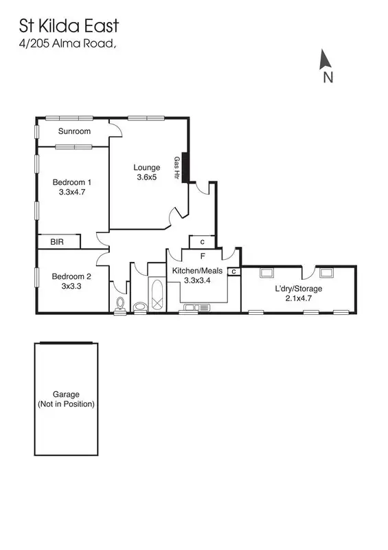 Floorplan of Homely apartment listing, 4/205 Alma Road, St Kilda East VIC 3183