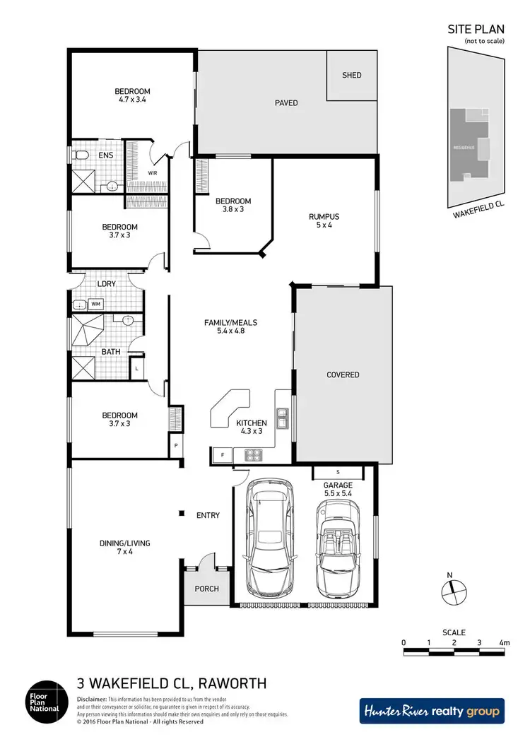 Floorplan of Homely house listing, 3 Wakefield Close, Raworth NSW 2321