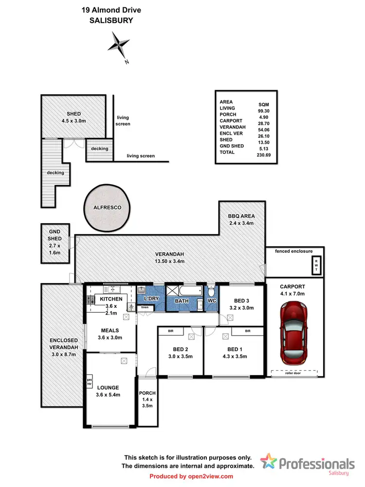 Floorplan of Homely house listing, 19 Almond Drive, Salisbury SA 5108
