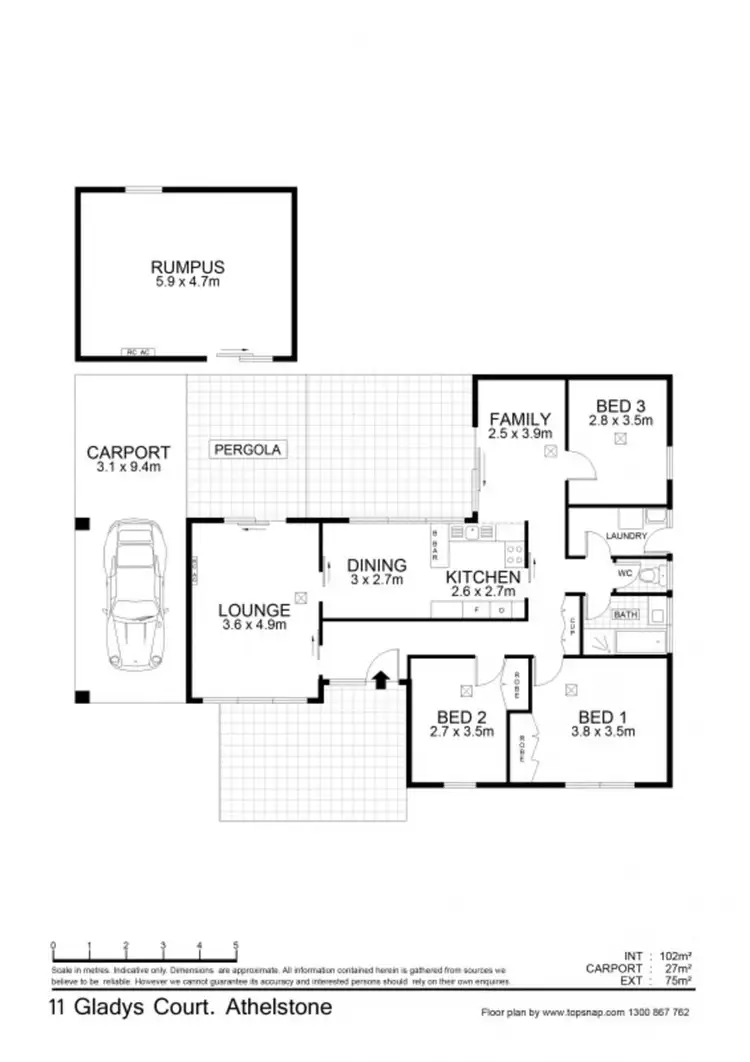 Floorplan of Homely house listing, 11 Gladys Crescent, Athelstone SA 5076
