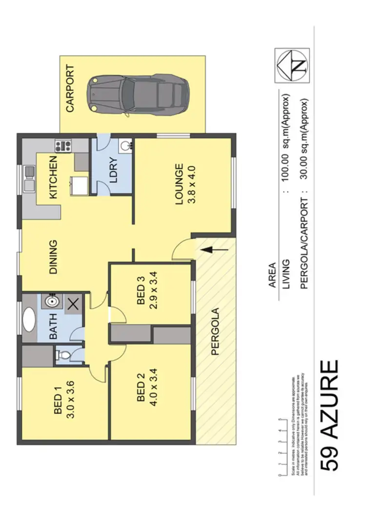 Floorplan of Homely house listing, 59 Azure Drive, Wodonga VIC 3690