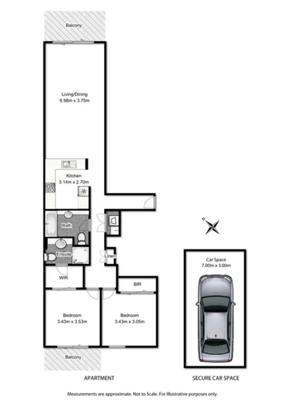 Floorplan of Homely apartment listing, B502/24 Point Street, Pyrmont NSW 2009
