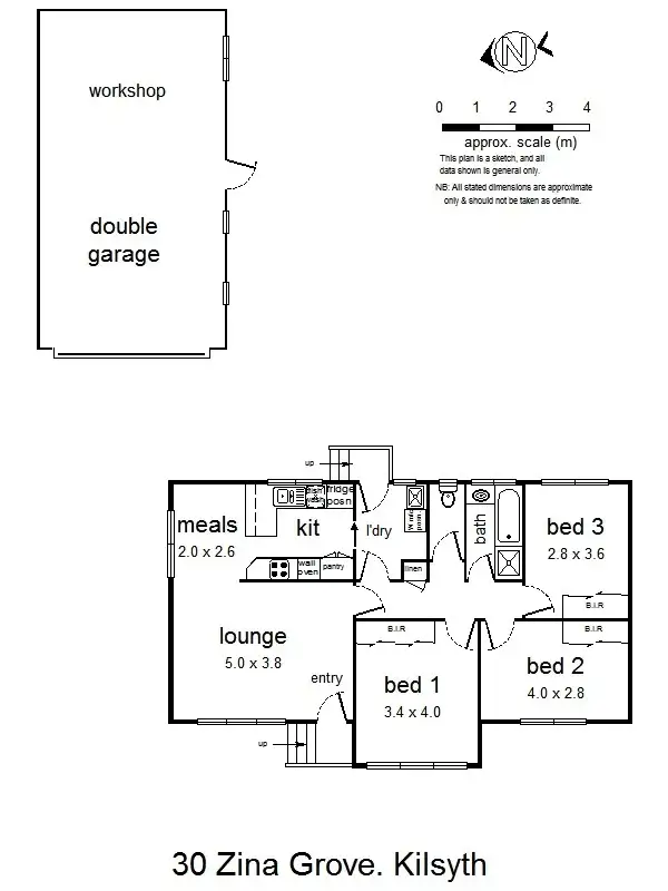 Floorplan of Homely house listing, 30 Zina Grove, Mooroolbark VIC 3138