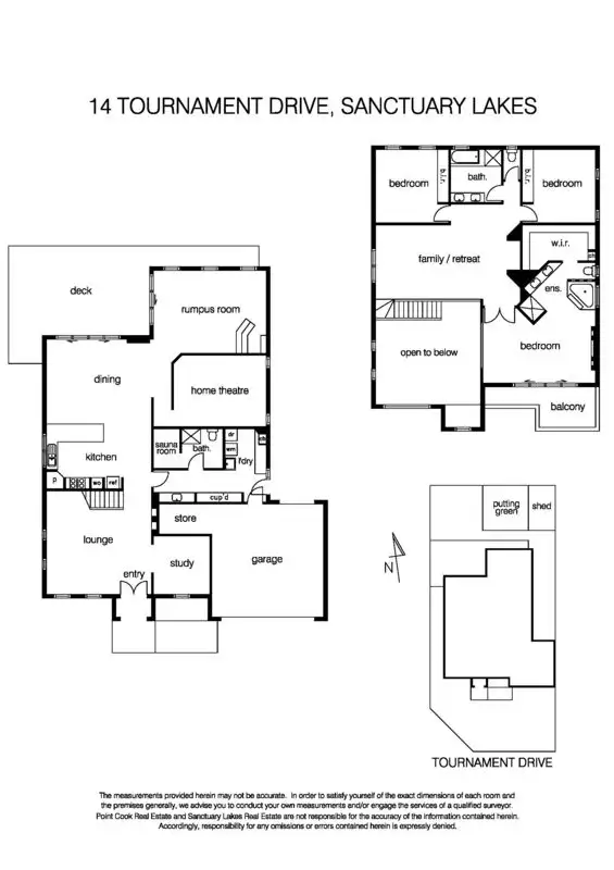 Floorplan of Homely house listing, 14 Tournament Drive, Sanctuary Lakes VIC 3030