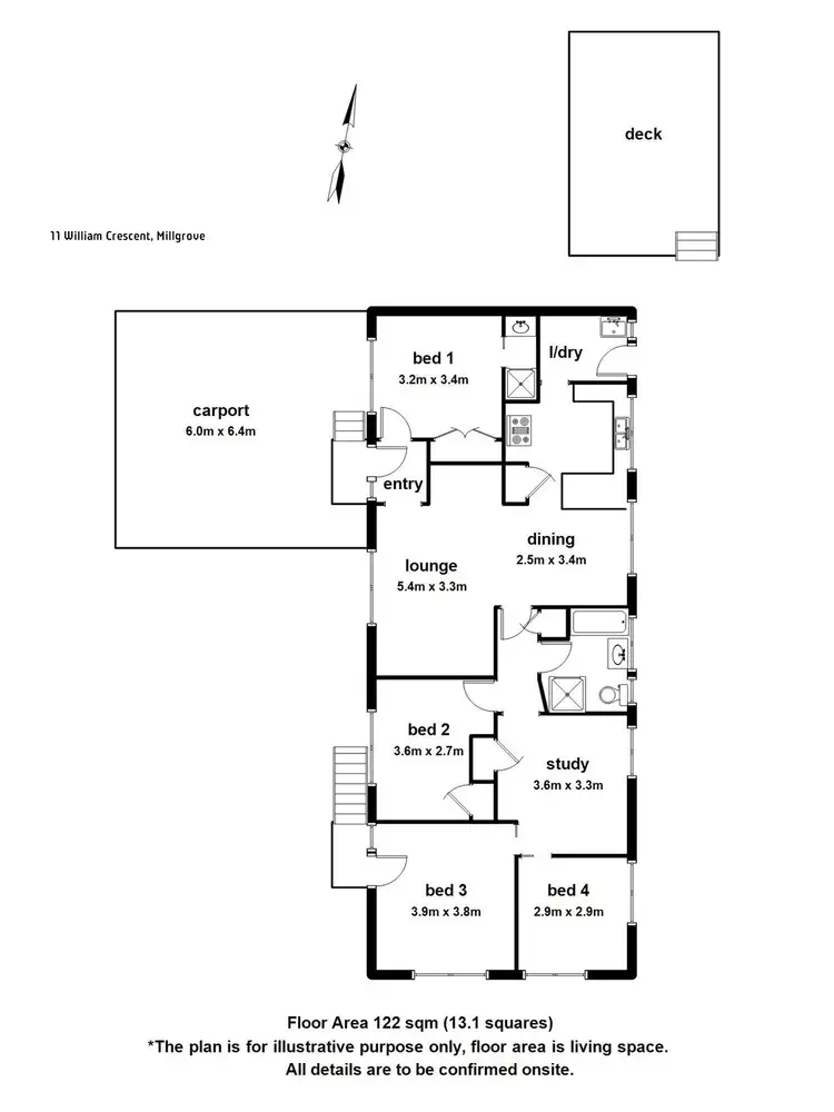 Floorplan of Homely house listing, 11 William Crescent, Millgrove VIC 3799