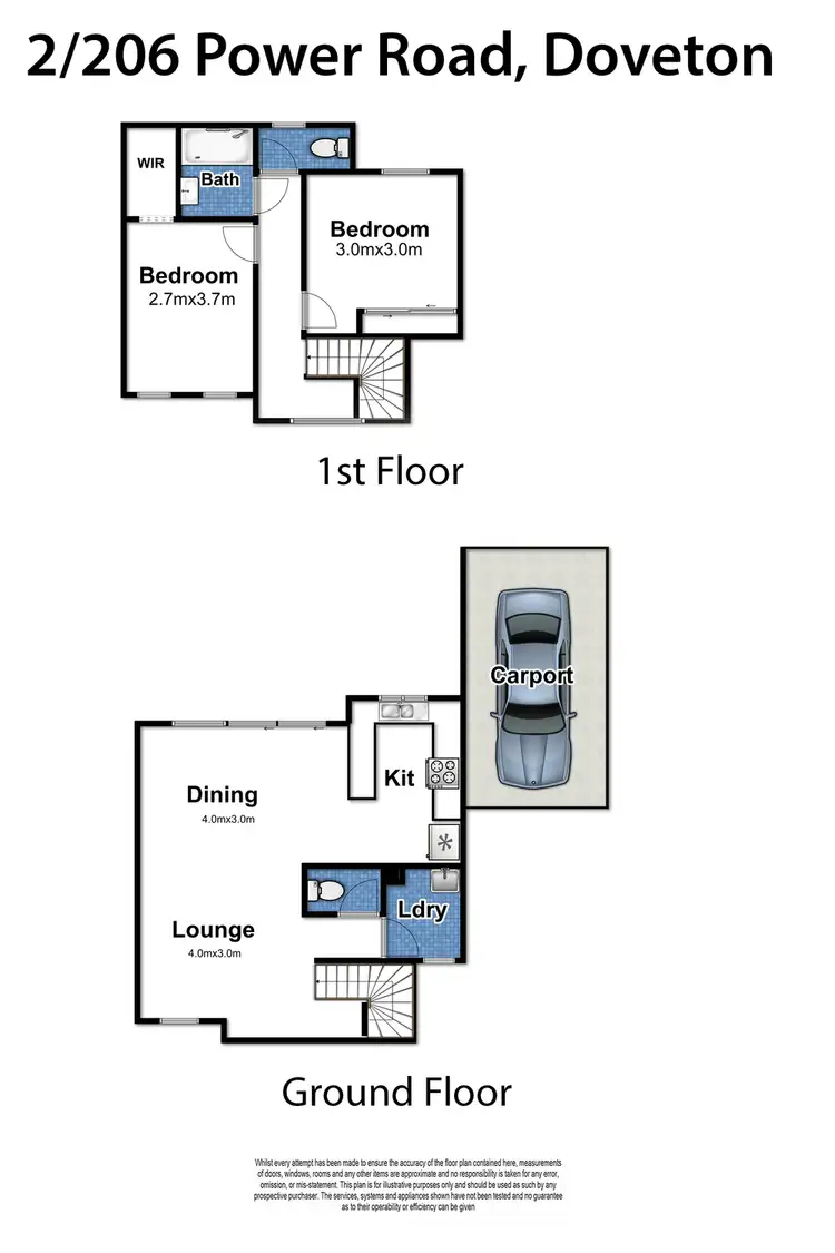 Floorplan of Homely townhouse listing, 2/206 Power Road, Doveton VIC 3177