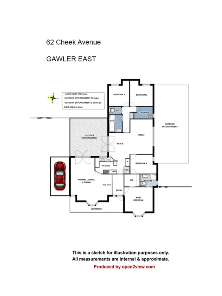 Floorplan of Homely house listing, 62 Cheek Avenue, Gawler East SA 5118