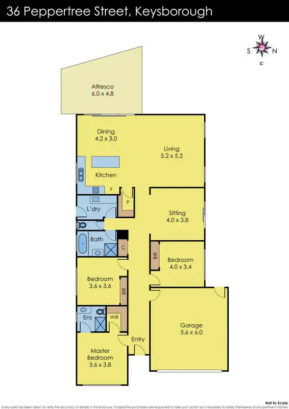Floorplan of Homely house listing, 36 Peppertree Street, Keysborough VIC 3173