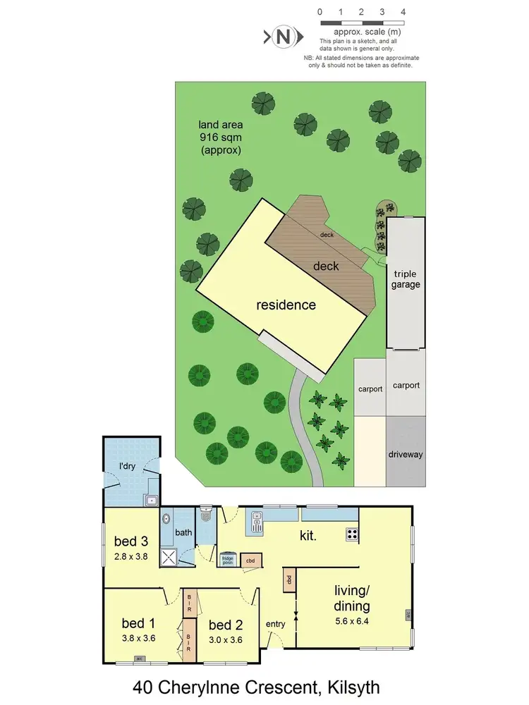 Floorplan of Homely house listing, 40 Cherylnne Crescent, Kilsyth VIC 3137