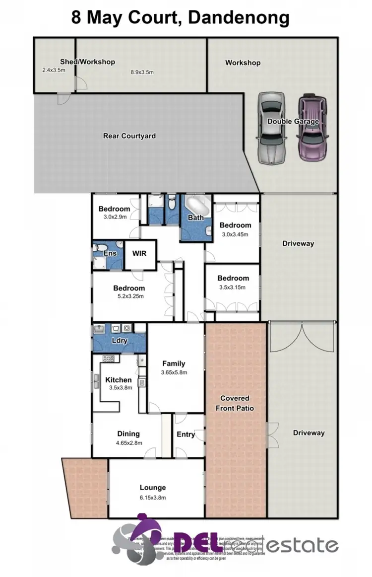 Floorplan of Homely house listing, 8 May Court, Dandenong VIC 3175