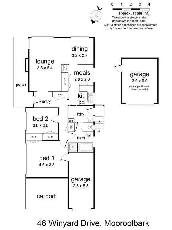 Floorplan of Homely house listing, 46 Winyard Drive, Mooroolbark VIC 3138