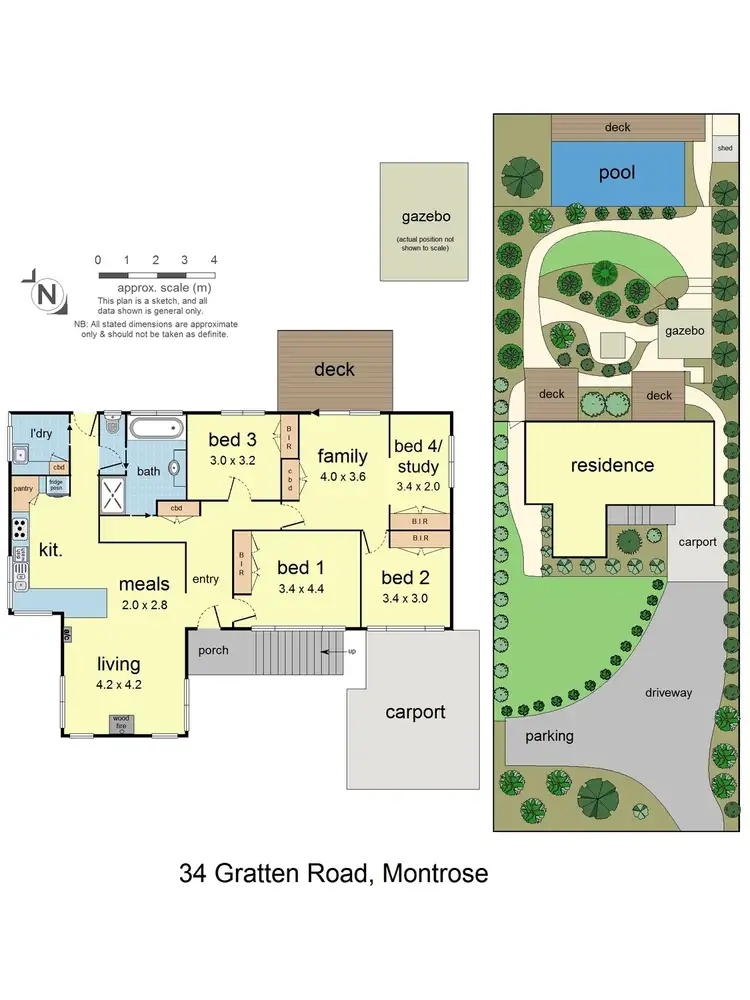 Floorplan of Homely house listing, 34 Gratten Road, Montrose VIC 3765