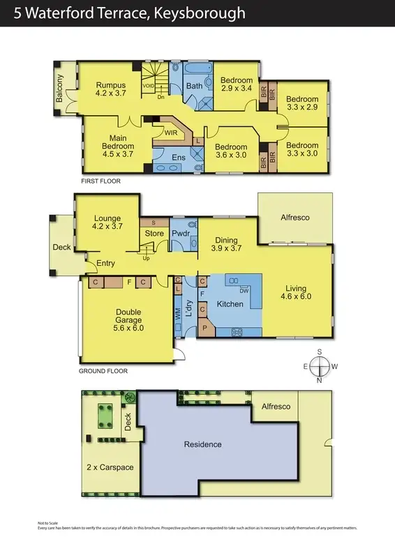 Floorplan of Homely house listing, 5 Waterford Terrace, Keysborough VIC 3173