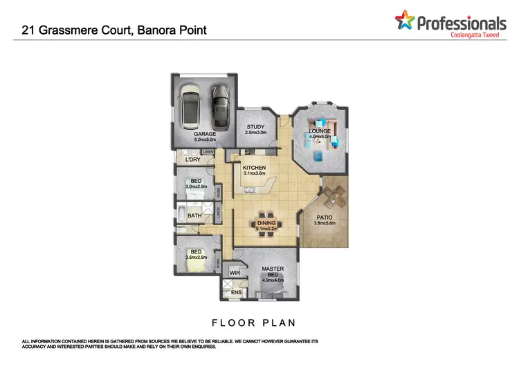 Floorplan of Homely house listing, 21 Grassmere Court, Banora Point NSW 2486