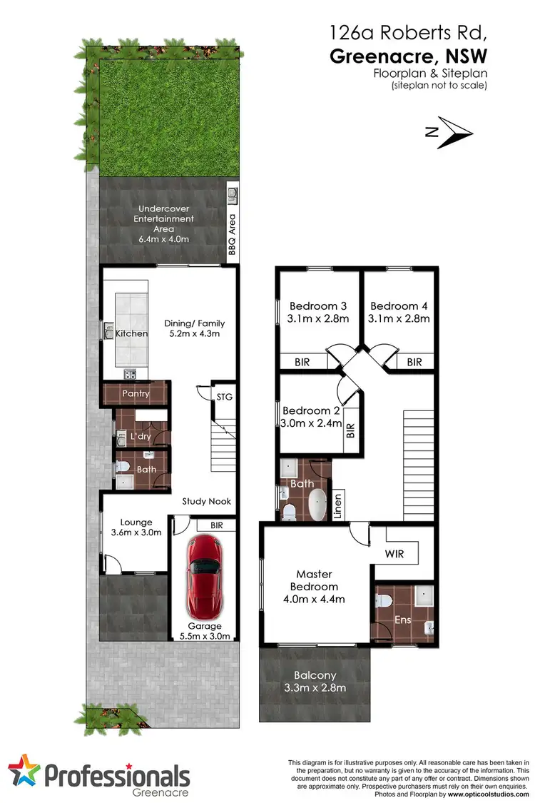 Floorplan of Homely semi-detached listing, 126A Roberts Road, Greenacre NSW 2190