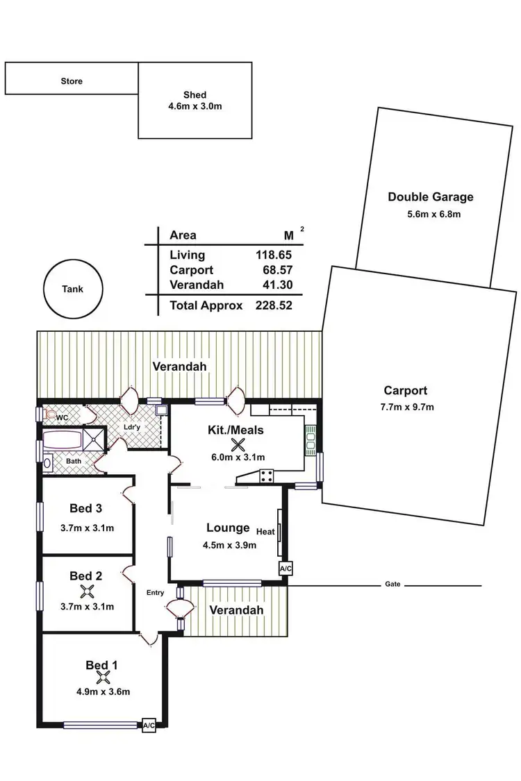 Floorplan of Homely house listing, 1 Waratah Court, Campbelltown SA 5074